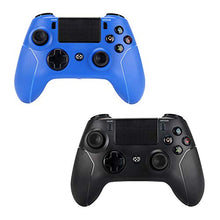 Load image into Gallery viewer, 2 Pack Wireless Controllers for PS4 and for Playstation 4 Control - YU33 for DS4 Remote Joystick Support Playstation 4,Pro/Slim PS4,PC,PS TVs,Smart TV(Black+Red Diamond (Blue and Black)