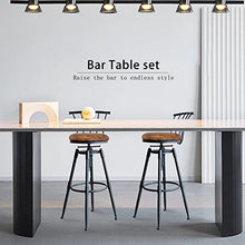 Load image into Gallery viewer, MSMV Bar Chair(Set of 2) Vintage Industrial Bar Stool-Farmhouse Swivel Bar Stool-Swivel Kitchen Island Dining Chair-Kitchen Counter Height Adjustable Pipe Stool-Cast Steel Stool