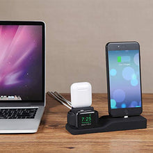 Load image into Gallery viewer, ACHICOO 3 in 1 Charging Dock Holder for i-Phone X 8 7 Silicone Charging Stand Dock Station for A-pple Watch Air-Pods Electronic Phone Computer Products for Travel/Work