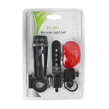 Load image into Gallery viewer, BV Bicycle Light Set Super Bright 5 LED Headlight, 3 LED Taillight, Quick-Release