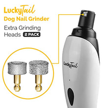 Load image into Gallery viewer, LuckyTail Dog Nail Grinder Replaceable Extra Hard & Super Soft Grinding Heads – Diamond Tips for Professional Pet Claw Trimmer and Grooming Tool Kit – (Pack of 2)
