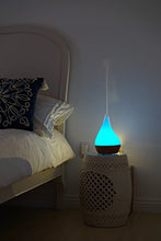 Load image into Gallery viewer, XBrand Bamboo/Glass Aromatherapy Essential Oil Diffuser & Color Changing Mist Humidifier, 10 Inch Tall, Brown & White