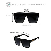 Load image into Gallery viewer, Basik Eyewear - Big XL Large Square Trapezoid Shape, Black, Size X-Large