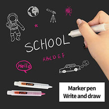 Load image into Gallery viewer, Board2by Magnetic Chalkboard Paper for Wall, 38.9 x 18 Self Adhesive Chalk Board Wallpaper, Blackboard Paper with 46 Magnetic Letters for Kids, Black