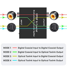 Load image into Gallery viewer, Optical-to-Coaxial OR Coaxial-to-Optical Digital Audio Converter, ROOFULL Bi-Directional Digital Coaxial to/from Optical Toslink SPDIF Audio Converter/Adapter/Repeater