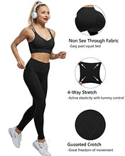 Load image into Gallery viewer, CHRLEISURE Leggings with Pockets for Women, High Waisted Tummy Control Workout Yoga Pants 3 Pack 2Black1Gray L