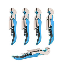 Load image into Gallery viewer, 4 Packs Professional Waiter Corkscrew Wine Openers Set,Upgraded With Heavy Duty Stainless Steel Hinges Wine Key for Restaurant Waiters, Sommelier, Bartenders (BLUE 4 Packs)