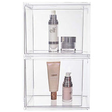 Load image into Gallery viewer, STORi Audrey Stackable Cosmetic Organizer Drawers 6-3/4" Tall | set of 2 Clear