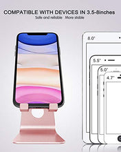 Load image into Gallery viewer, Adjustable Cell Phone Stand, CreaDream Phone Stand, Cradle, Dock, Holder, Aluminum Desktop Stand Compatible With Phone Xs Max Xr 8 7 6 6s Plus SE Charging, Accessories Desk,All Mobile Phones-Rose Gold