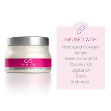 Load image into Gallery viewer, Hairfinity Hair Strengthening Amino Treatment Masque - Hydrating Hair Mask and Deep Conditioner Cream for Dry Damaged Hair with Hydrolyzed Collagen, Keratin, Vegetable Protein for Growth, 8 oz
