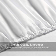 Load image into Gallery viewer, HooSeen 4-Pieces Bed Sheets Set 1800 Series Microfiber-Wrinkle & Fade Resistant, Deep Pocket, Hypoallergenic Bedding Set, Pillow Case (White, King)
