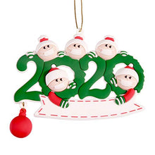Load image into Gallery viewer, VWMYQ Christmas Ornament Quarantine Survivor Family Members Personalized Name DIY Customized 2020 Xmas Tree Hanging Holiday Festival Pendant Gift Decorations Home Décor (Family of 5)