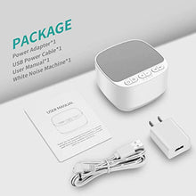 Load image into Gallery viewer, Magicteam Sleep Sound White Noise Machine with 40 Natural Soothing Sounds and Memory Function 32 Levels of Volume Powered by AC or USB and Sleep Timer Sound Therapy for Baby Kids Adults (White)