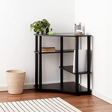 Load image into Gallery viewer, FURINNO Turn-N-Tube Space Saving, Corner Desk, Espresso/Black