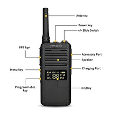 Load image into Gallery viewer, CONNECOM Two Way Radio - Digital & Analog Walkie Talkies for Adults, Rugged 2 Way Radio Rechargeable Business Walky Talky Suitable for Shop, Hotel, Warehouse, Restaurant, CEducation GD700 4 Pack