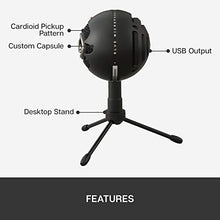 Load image into Gallery viewer, Blue Snowball iCE Plug 'n Play USB Microphone for Recording, Streaming, Podcasting, Gaming on PC and Mac, with Cardioid Condenser Capsule, Adjustable Desktop Stand and USB cable - Black