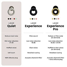 Load image into Gallery viewer, Loop Quiet Noise Reduction Earplugs – Super Soft, Reusable Hearing Protection in Flexible Silicone for Sleep, Noise Sensitivity & Flights - 8 Ear Tips in XS/S/M/L – 27dB Noise Cancelling – Black