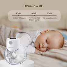 Load image into Gallery viewer, Momcozy Wearable Breast Pump S12, LCD Hands Free Breast Pump, Low Noise & Painless Electric Breast Pump with 2 Mode & 9 Levels, Portable Breastfeeding Breast Pump Can Be Worn in-Bra, 24mm Flange
