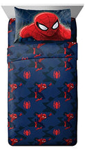 Load image into Gallery viewer, Jay Franco Spiderman Saving The Day 4 Piece Full Sheet Set (Offical Marvel Product), Blue