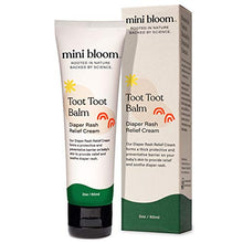 Load image into Gallery viewer, Mini Bloom Toot Toot Balm Diaper Rash Relief Cream | Baby & Kid Safe | Calms & Soothes Irritated Skin | Made w/Zinc Oxide, Vitamin E, Shea Butter, Coconut, Jojoba & Sunflower Oils | 2 oz