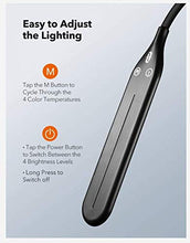 Load image into Gallery viewer, TaoTronics TT-DL072 LED Floor Lamp, Modern Standing Brightness Levels & 4 Colors Dimmable Adjustable Gooseneck Task Lighting for Living Bedroom Reading Piano Room, Black