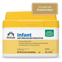 Load image into Gallery viewer, Amazon Brand - Mama Bear Infant Milk-Based Baby Formula Powder with Iron, Dual Prebiotics, Omega 3 DHA and Choline, Brain, Growth, Immunity, 22.2 Ounce
