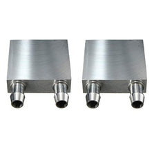 Load image into Gallery viewer, Water Cooling Block 40x40mm Aluminum for Liquid Water Cooler Heat Sink System Silver for CPU Graphics Radiator Heatsink (2 Pack)