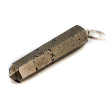 Load image into Gallery viewer, Raw Pyrite Crystal Pendant Necklace – For Action Vitality Willpower Confidence Persistence Creativity Protection - Authentic Stone on Adjustable Length Cord - Real Gemstone Chakra Healing Charm