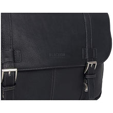Load image into Gallery viewer, Kenneth Cole Reaction Show Business Messenger Briefcase Colombian Leather 16” Laptop Computer Portfolio Satchel Work Bag, Black, One Size
