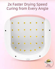 Load image into Gallery viewer, UV Led Nail Lamp for Gel Polishes,SUNUV 48W UV Gel Nail Dryer for Manicure and Pedicure with Sensor and 4 Timers SUN4S