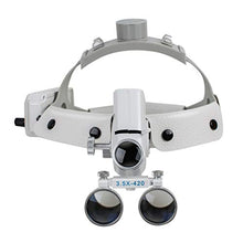 Load image into Gallery viewer, Dental Binocular Loupes Glasses Head Band Magnifier with LED Light 3.5X-420 Optical