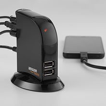 Load image into Gallery viewer, Amazon Basics 7 Port USB 2.0 Hub Tower with 5V/4A Power Adapter