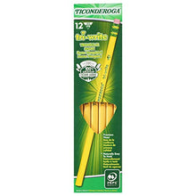 Load image into Gallery viewer, Ticonderoga Tri-Write Triangular Pencils, Wood-Cased #2 HB Soft, Yellow, 12-Pack (13856)
