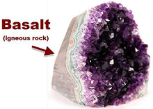 Load image into Gallery viewer, Extreme Amethyst Cluster - .5 to 1 Pound of Powerful, Deep Purple Crystals. Geode from Uruguay. Includes Bonus 3 inch Selenite Wand in Velvet Bag.