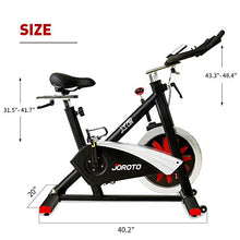 Load image into Gallery viewer, JOROTO Belt Drive Indoor Cycling Bike with Magnetic Resistance Exercise Bikes Stationary Bike