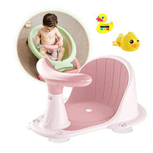 Load image into Gallery viewer, Baby Bath Seat Infant Bath Seat Baby Bathtub Seat for Baby Sitting Up in The Tub Toddler Bath Seat 6 to 18 Months Baby Shower Seat Baby Bath Chair with Non-Slip Mat Toys Backrest Suction Cups(Pink)