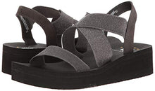 Load image into Gallery viewer, Yellow Box womens Criss Cross Stretch Elastic Lightweight Wedge Sandal, Pewter, 9 US