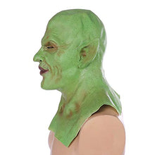 Load image into Gallery viewer, Ghost Cosplay Mask Goblin Costume Full Face Mask Halloween for Adults Masquerade Party Green