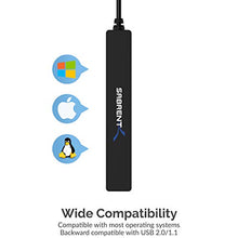 Load image into Gallery viewer, Sabrent 4 Port Portable USB 2.0 Hub (9.5" Cable) for Ultra Book, MacBook Air, Windows 8 Tablet PC (HB-MCRM)