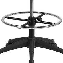 Load image into Gallery viewer, Flash Furniture Mid-Back Black Mesh Ergonomic Drafting Chair with Adjustable Foot Ring and Flip-Up Arms