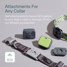 Load image into Gallery viewer, Whistle GO Explore GPS + Health + Fitness Dog Tracker Plus Health & Fitness Monitor, Waterproof, Safe Place Escape Alerts, Built-in Light, Fits on Dog Collar, for Dogs 25 lbs and up Green