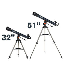 Load image into Gallery viewer, Celestron - AstroMaster 90AZ Refractor Telescope - Refractor Telescope for Beginners - Fully-Coated Glass Optics - Adjustable-Height Tripod - BONUS Astronomy Software Package