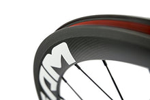 Load image into Gallery viewer, Superteam Carbon Fiber Road Bike Wheels 700C Clincher Wheelset 50mm Matte 23 Width (Red and White Decal)