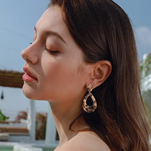 Load image into Gallery viewer, HANPABUM 6Pairs Clip On Dangle Earrings for Women Lightweight Statement Non Pierced Bohemian Rattan Acrylic Earrings