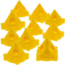Load image into Gallery viewer, U.S. Art Supply Yellow Cone Canvas and Cabinet Door Risers - Acrylic and Epoxy Pouring Paint Canvas Support Stands (Pack of 20) Great to get your Canvas or Cabinet Doors elevated for a clean paint job