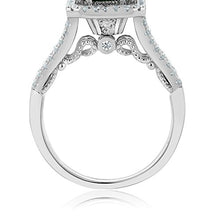 Load image into Gallery viewer, Gem Stone King 925 Sterling Silver Green Simulated Emerald Women's Wedding Engagement Ring (2.78 Ct Emerald Cut (Size 9)
