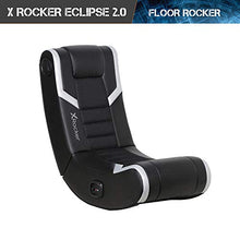 Load image into Gallery viewer, X Rocker 5110301 Eclipse Floor Rocker 2.0 BT, 31" x 16.5" x 27.5", Black/Silver