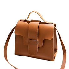Load image into Gallery viewer, Messenger Bags for Women Thenlian Solid Crossbody Messenger Handbag Purse Totes Shoulder Bags(Free, Brown)
