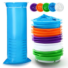 Load image into Gallery viewer, 50 Packs Emesis Puke Bags Disposable Barf Bags 1000 ml Portable Vomit Bags Convenient Throw Up Bags Leak Resistant Nausea Bags for Travel Motion Sickness Kids Car Airplane Taxi Sickness, 5 Colors