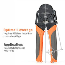 Load image into Gallery viewer, IWISS IWD-1620 Deutsch Size 16 Crimper, Solid Barrel Contact & Circular Connector Contacts Crimping Tool, 8 Indents Wire Crimper, AWG16 to AWG20